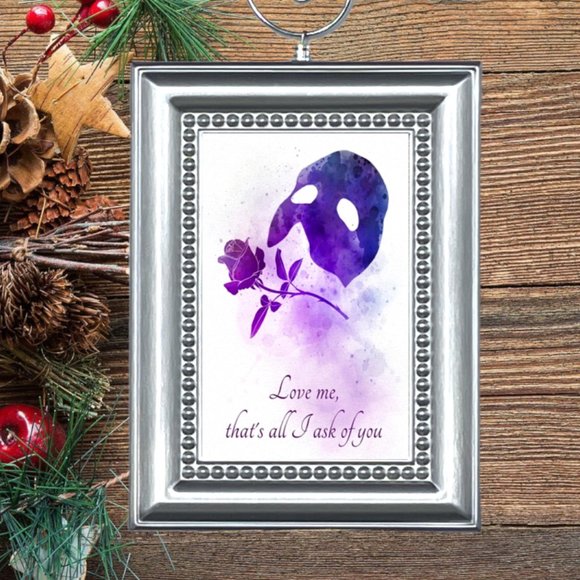 The Phantom Of The‎ Opera Broadway Musical Quote Christmas Tree Ornament - Picture 1 of 3